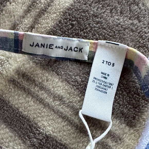 Janie and Jack Pastel Plaid Bow Tie in Pink, Blue, Yellow, Cream - Picture 2 of 4